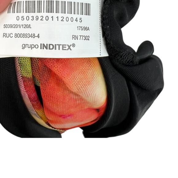 Zara Fruit Stand Strappy Maxi Dress Ruched Mesh Sleeveless Colorful Size Large - Picture 15 of 16